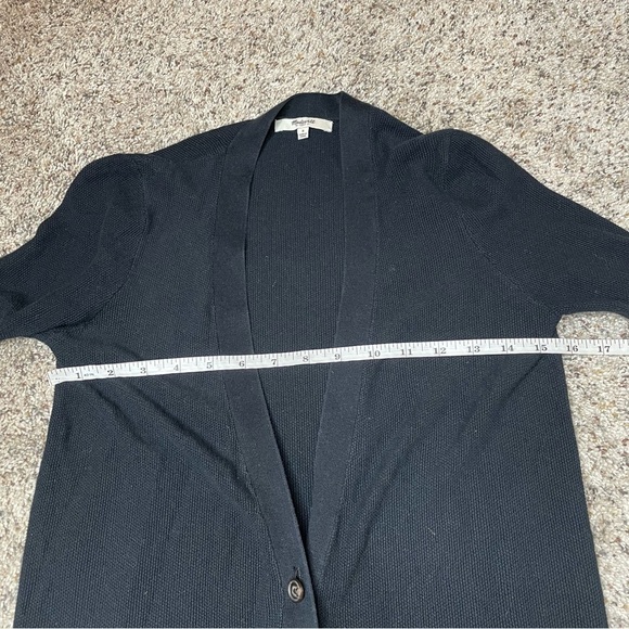 Madewell Inlet Button Up Long Sleeve Cotton Cardigan in Black Small - Picture 11 of 13